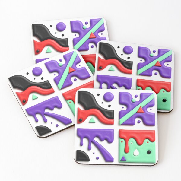 Item preview, fluid forms C colorful geometric quad abstract design designed and sold by SmashingDeals.
