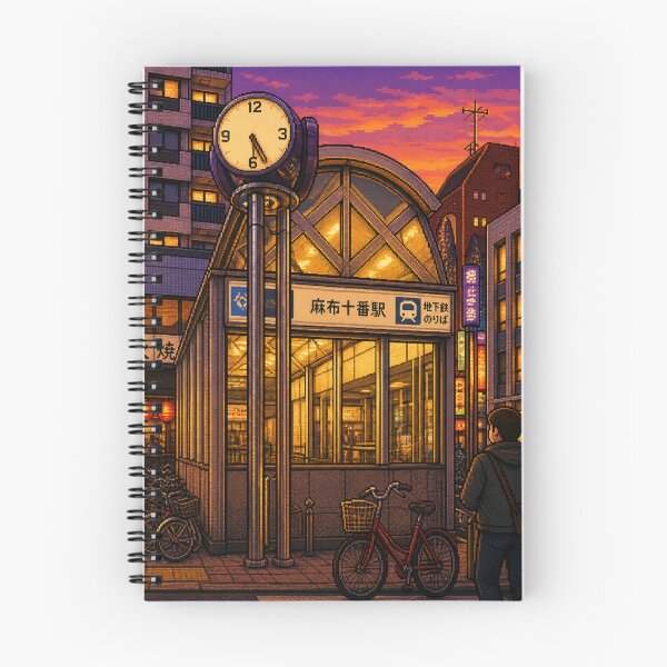 Item preview, Azabu Juban Station Sunset Pixel Art designed and sold by sabusabu78.