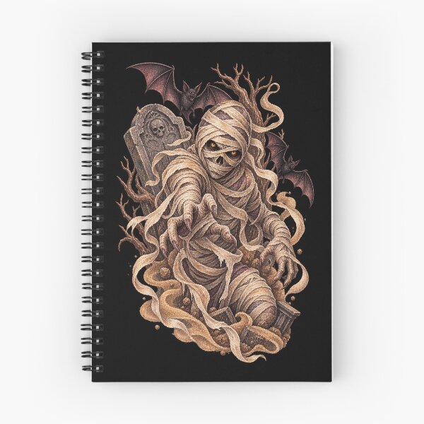 Item preview, Halloween Mummy with Bats Illustration designed and sold by mycute-stickers.