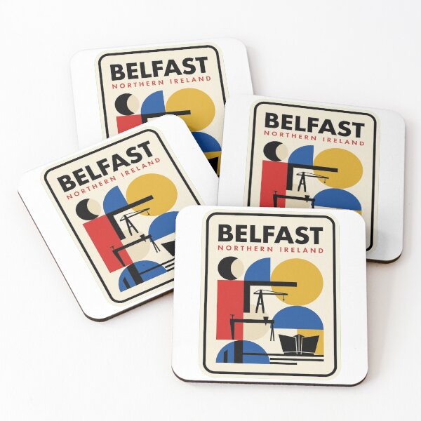 Item preview, Retro Belfast Bauhaus Geometric Skyline designed and sold by k3rstman1.