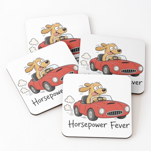 Item preview, Horsepower Fever – Wild‑Eye Dog in a Red Hot Convertible designed and sold by Automotive Art by Greg.