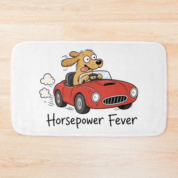 Item preview, Horsepower Fever – Wild‑Eye Dog in a Red Hot Convertible designed and sold by Automotive Art by Greg.