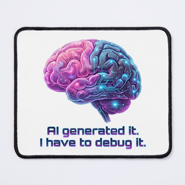 Item preview, AI Generated I Debug It Funny Programmer Cybernetic Brain Tech designed and sold by WorldShop17.