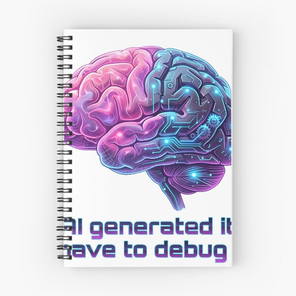 Item preview, AI Generated I Debug It Funny Programmer Cybernetic Brain Tech designed and sold by WorldShop17.