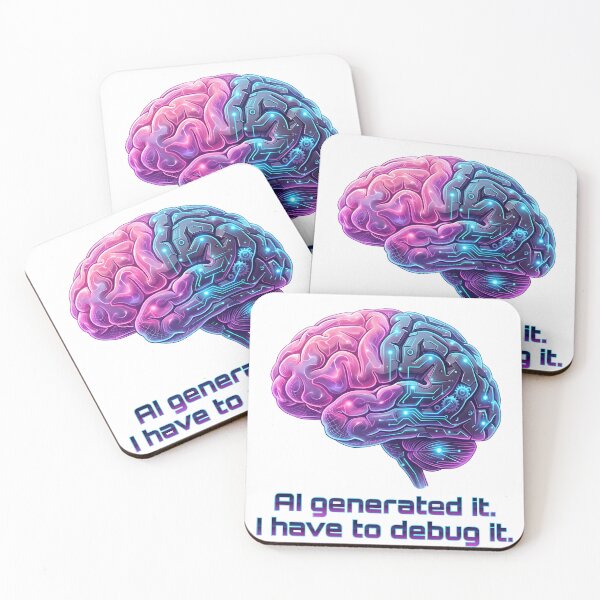 Item preview, AI Generated I Debug It Funny Programmer Cybernetic Brain Tech designed and sold by WorldShop17.