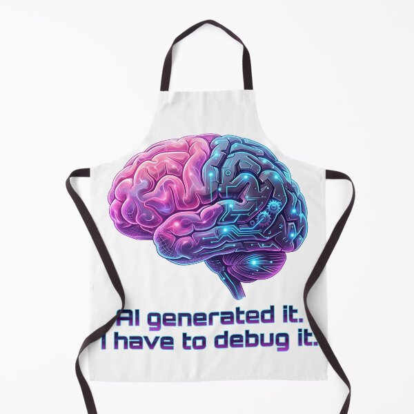 Item preview, AI Generated I Debug It Funny Programmer Cybernetic Brain Tech designed and sold by WorldShop17.