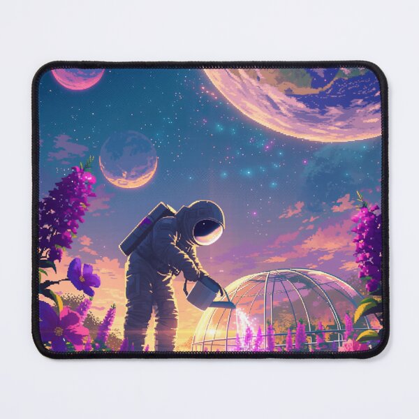 Item preview, Astronaut Space Garden Pixel Art designed and sold by NijiWorld.