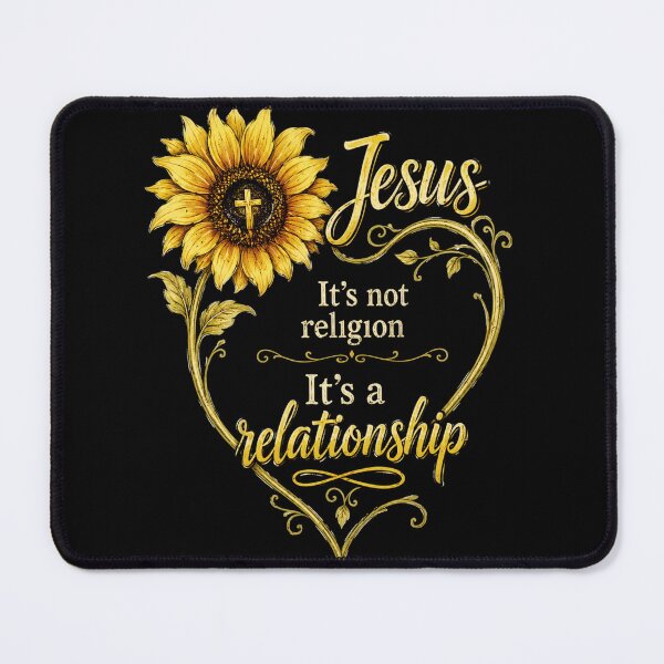 Item preview, Jesus It's Not Religion It's A Relationship Sunflower Faith Heart designed and sold by ChristianLife.