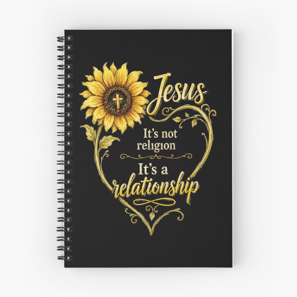 Item preview, Jesus It's Not Religion It's A Relationship Sunflower Faith Heart designed and sold by ChristianLife.