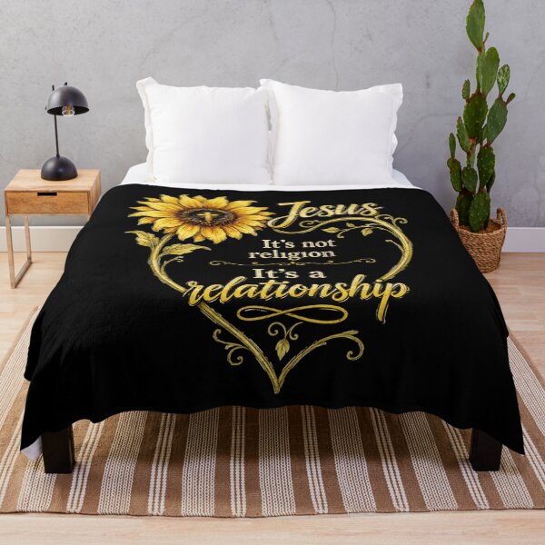 Item preview, Jesus It's Not Religion It's A Relationship Sunflower Faith Heart designed and sold by ChristianLife.