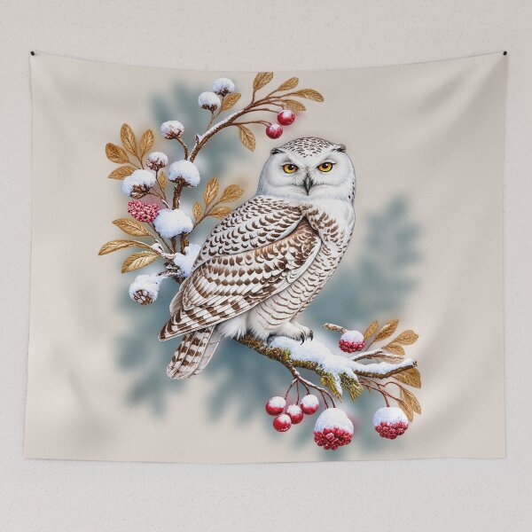 Item preview, Snowy Owl Elegant Portrait designed and sold by Eclectic Monkey.