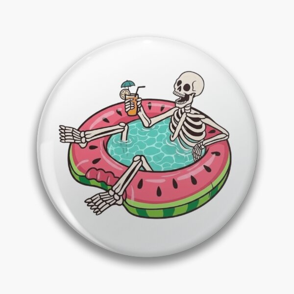 Item preview, Chill Skeleton Watermelon Pool Float designed and sold by wingoo22.