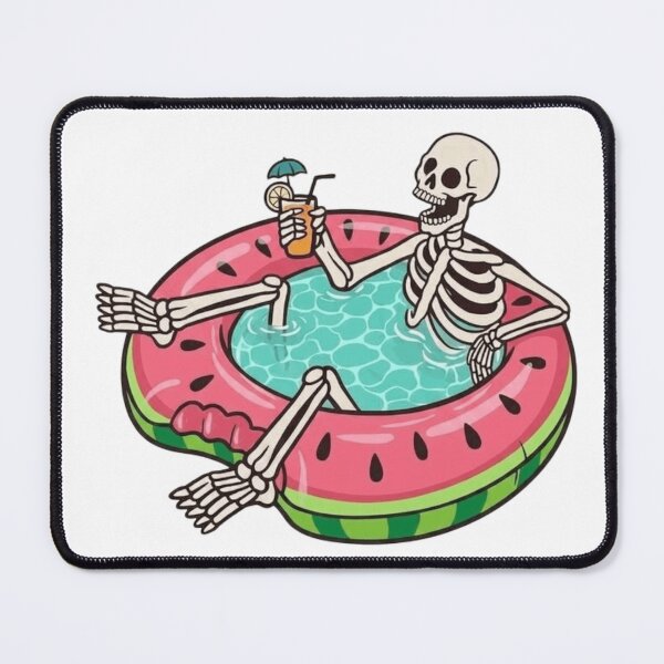 Item preview, Chill Skeleton Watermelon Pool Float designed and sold by wingoo22.
