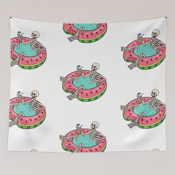 Item preview, Chill Skeleton Watermelon Pool Float designed and sold by wingoo22.
