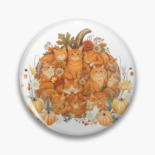 Item preview, Cozy Fall Pumpkin Cats designed and sold by Nacho Average Designs.