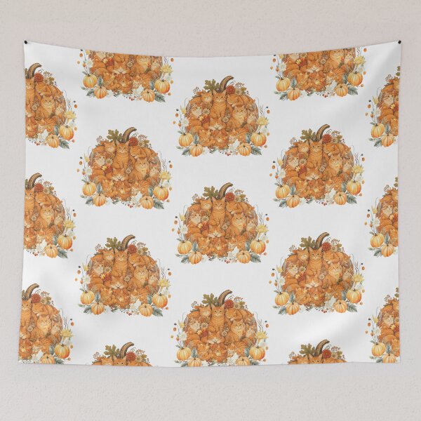 Item preview, Cozy Fall Pumpkin Cats designed and sold by Nacho Average Designs.
