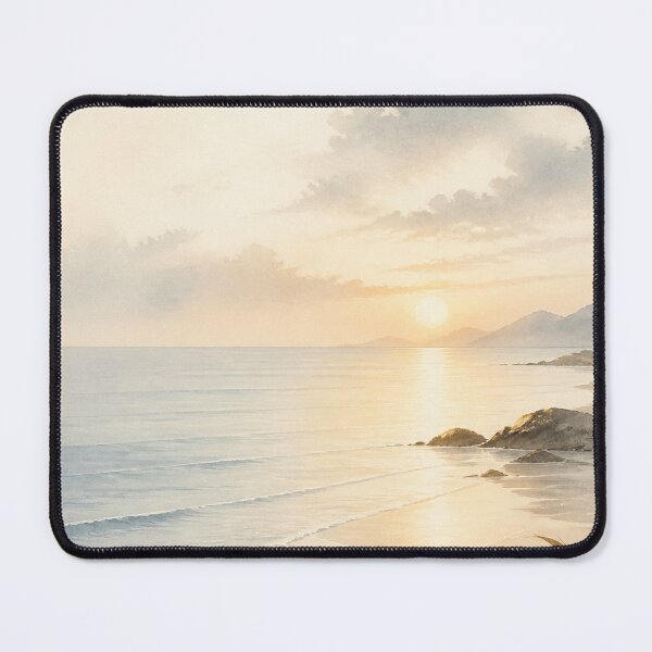 Item preview, Ocean Dawn Wall Art Poster | Smooth Coastal Waves, Calm Japandi Seascape Print designed and sold by LuminaKage.
