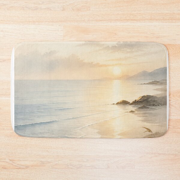 Item preview, Ocean Dawn Wall Art Poster | Smooth Coastal Waves, Calm Japandi Seascape Print designed and sold by LuminaKage.