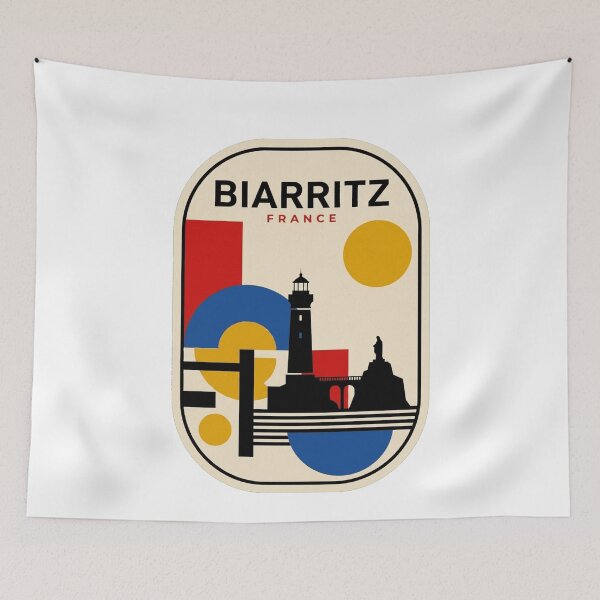 Aperçu de l'œuvre Horizon géométrique rétro de Biarritz Bauhaus créée et vendue par k3rstman1.