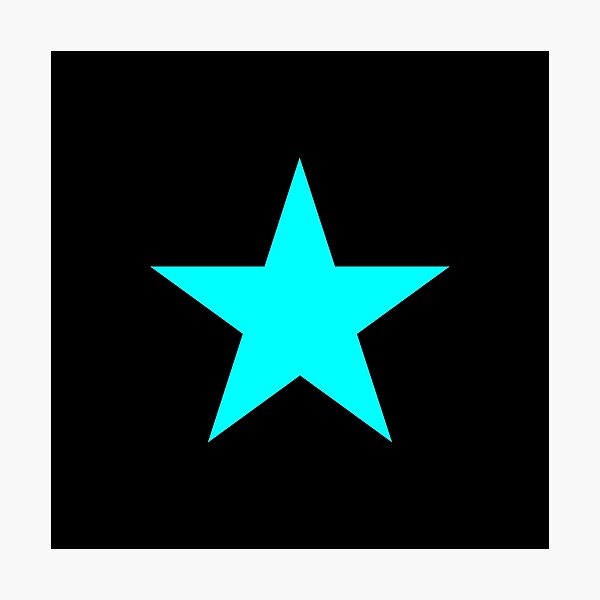 Item preview, Cyan Five Point Star designed and sold by pattern-archive.