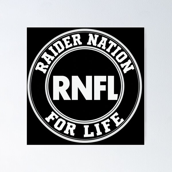 Item preview, RNFL Raider Nation For Life Circle Logo designed and sold by My Team Designs.