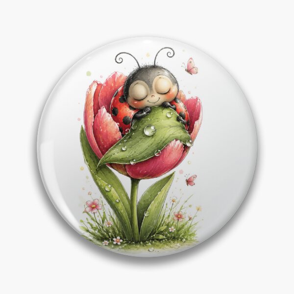 Item preview, Cute Sleepy ladybug! designed and sold by fribabywonder.