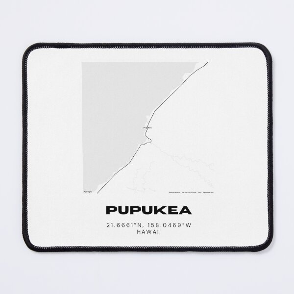Item preview, Pupukea Hawaii Map | Minimalist North Shore Oahu Location Design designed and sold by RM-Journey.