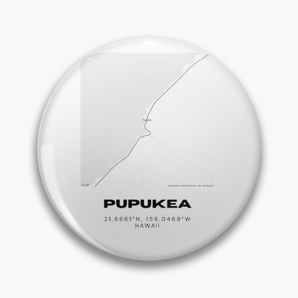 Item preview, Pupukea Hawaii Map | Minimalist North Shore Oahu Location Design designed and sold by RM-Journey.