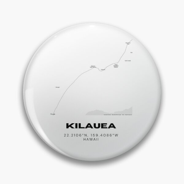 Item preview, Kilauea Kauai Map | Minimalist Hawaii Location Design designed and sold by RM-Journey.