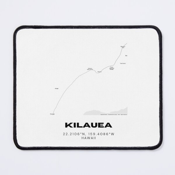 Item preview, Kilauea Kauai Map | Minimalist Hawaii Location Design designed and sold by RM-Journey.