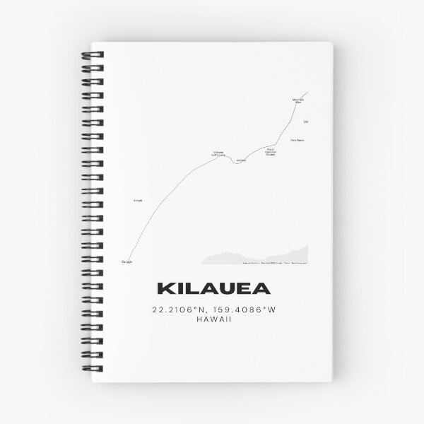 Item preview, Kilauea Kauai Map | Minimalist Hawaii Location Design designed and sold by RM-Journey.