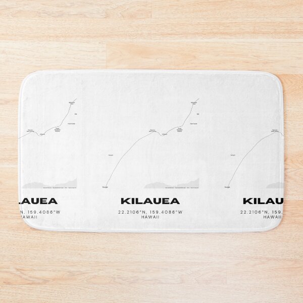 Item preview, Kilauea Kauai Map | Minimalist Hawaii Location Design designed and sold by RM-Journey.