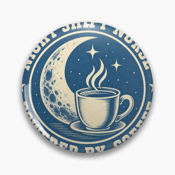Item preview, Night Shift Nurse Powered By Coffee Badge Shirt designed and sold by ys96.