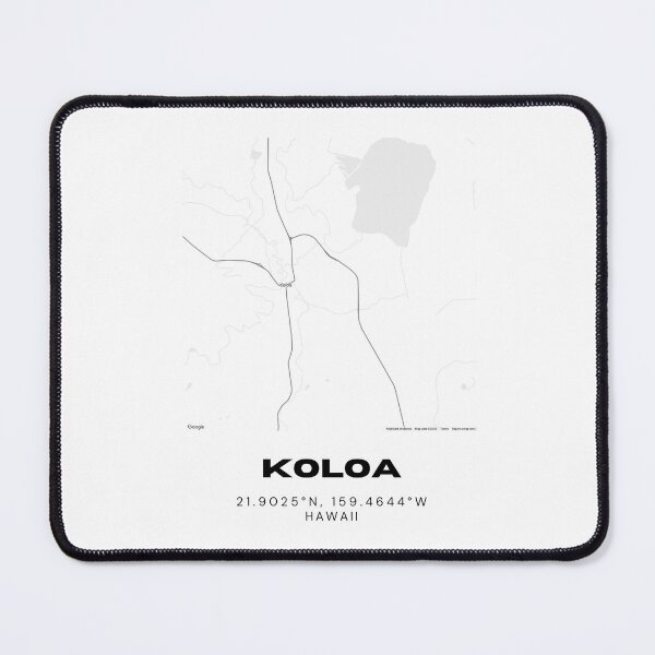 Item preview, Koloa Kauai Map | Minimalist Hawaii Location Design designed and sold by RM-Journey.