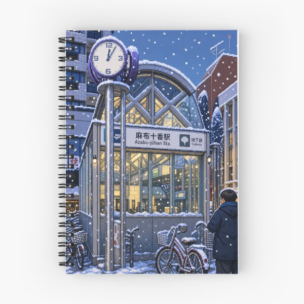 Item preview, Snowy Azabu Juban Station Pixel Art designed and sold by sabusabu78.