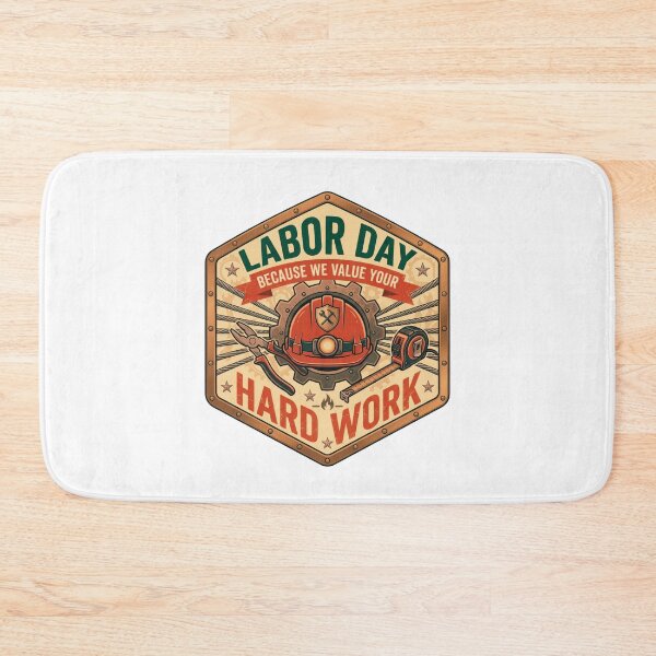 Item preview, Labor Day Construction Shirt - Hard Hat Tool Badge Tee designed and sold by relso.