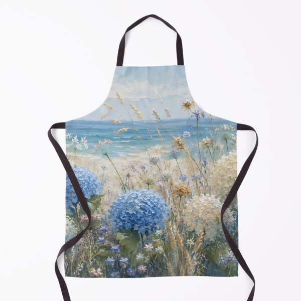 Item preview, Coastal Hydrangea Garden – Blue Beach Floral Art designed and sold by GSizzle1.