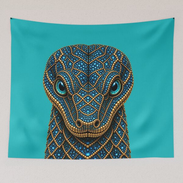 Item preview, Cabeza de serpiente azul enjoyada | Oro zafiro designed and sold by BriellaFashion.