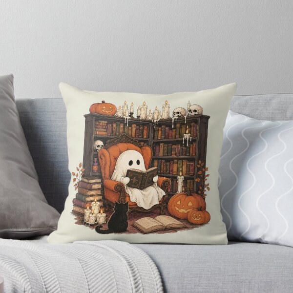 Item preview, Funny Halloween Reading Ghosts, Book Club, Cute Ghosts Reading with a Black Cat designed and sold by KodiakMillyy.