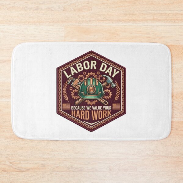Item preview, Vintage Labor Day Shirt - Industrial Hard Work Badge Tee designed and sold by relso.