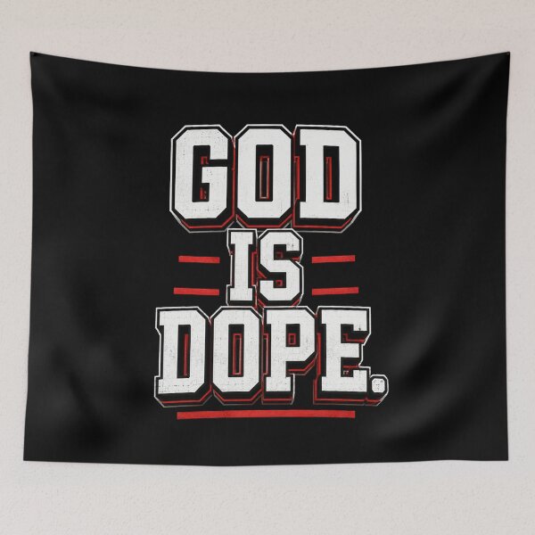 Item preview, God Is Dope Retro Collegiate designed and sold by ChristianLife.