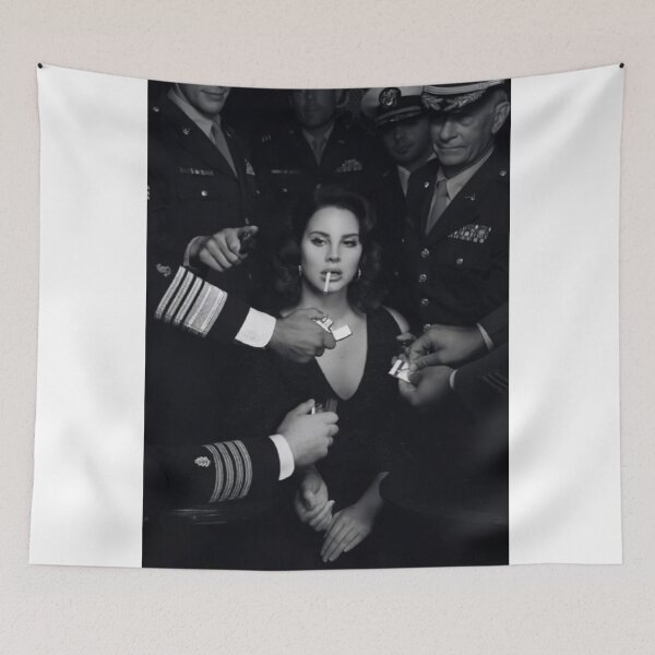 Item preview, Lana Del Ray Black & White Military Portrait Aesthetic designed and sold by BanSosGakCairR.