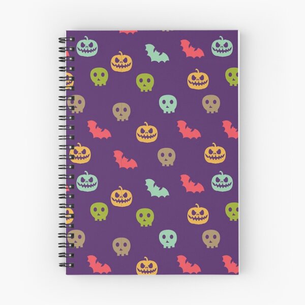 Item preview, Colorful Retro Halloween Skull Pattern on Purple designed and sold by Elite Wall Art.