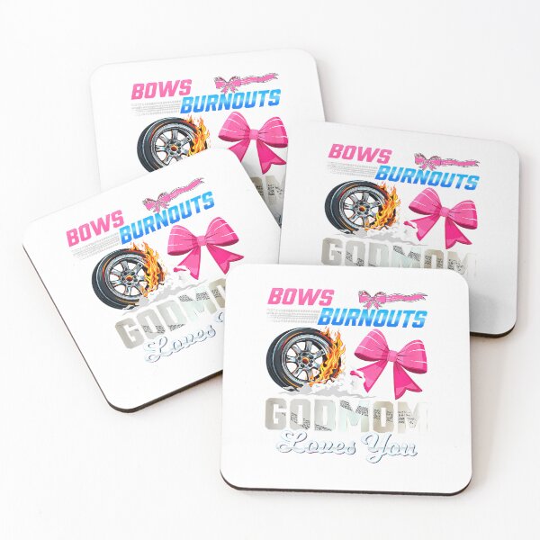 Item preview, 'Bows Or Burnouts' Gender Reveal Party Godmom Announcement T-Shirt designed and sold by E-Capoeira shop.