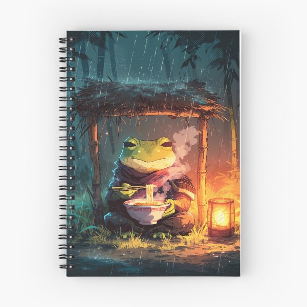 Item preview, Samurai Frog Ramen Pixel Art designed and sold by NijiWorld.