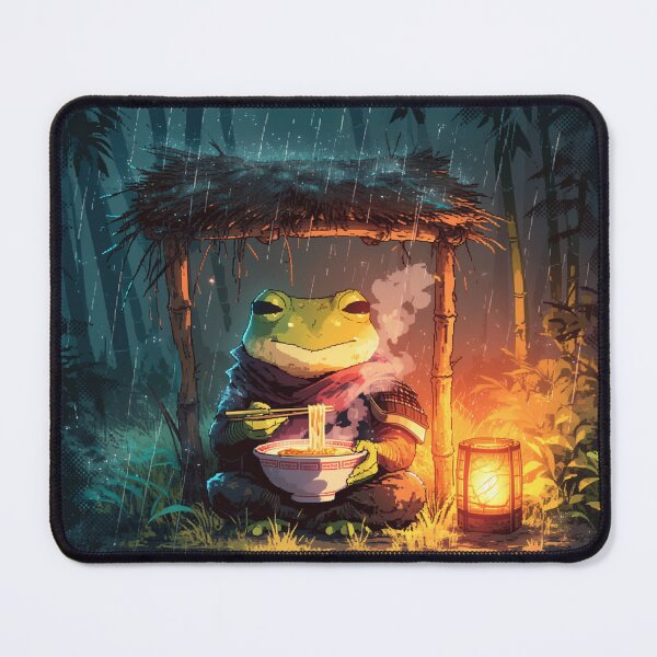 Item preview, Samurai Frog Ramen Pixel Art designed and sold by NijiWorld.