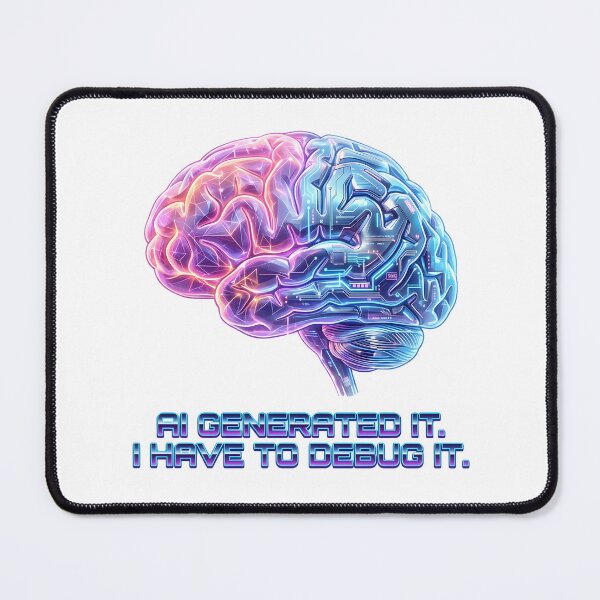 Item preview, Copy of AI Generated I Debug It Funny Programmer Cybernetic Brain Tech designed and sold by WorldShop17.