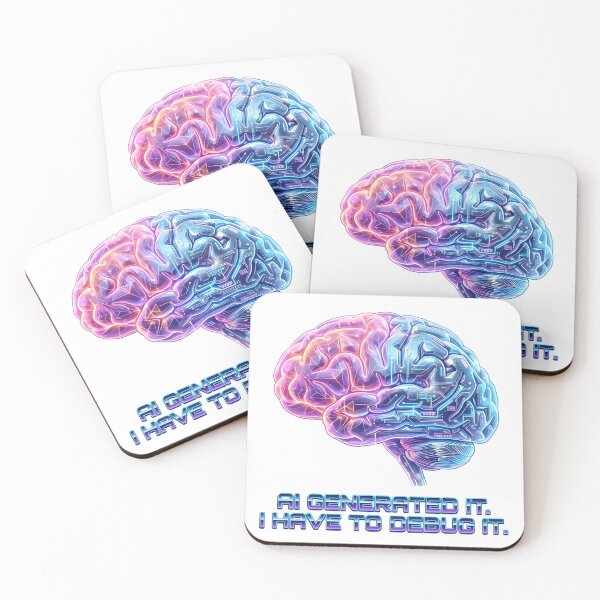 Item preview, Copy of AI Generated I Debug It Funny Programmer Cybernetic Brain Tech designed and sold by WorldShop17.