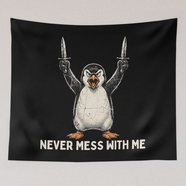 Item preview, Angry Penguin Vintage Distressed Warrior Shirt for Sarcastic Animal Lovers designed and sold by Teetreasure2.