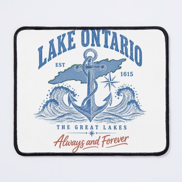 Item preview, Lake Ontario Souvenir T-Shirt, Retro Anchor Lake Ontario 2026, Great Lakes Vacation Gift, Vintage Canada Travel Graphic Tee designed and sold by OUICHA.